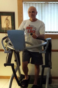 Runner works out on a Zero Runner machine