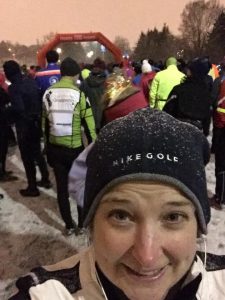 Snow doesn't keep Stephanie Ranger away from a racee