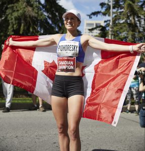 Dayna Pidhoresky was the Canadian Champion at the 2019 Scotiabank Ottawa Marathon